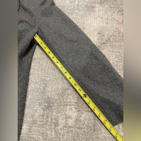 Stephanie Mathews Pea Coat Medium Gray Wool Blend Double Breasted With Hood - Picture 13 of 14